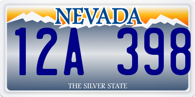 NV license plate 12A398