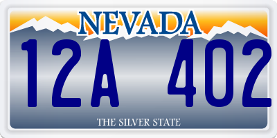 NV license plate 12A402
