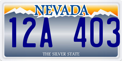 NV license plate 12A403