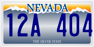 NV license plate 12A404