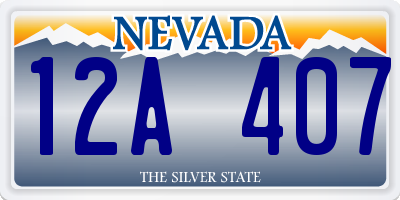NV license plate 12A407