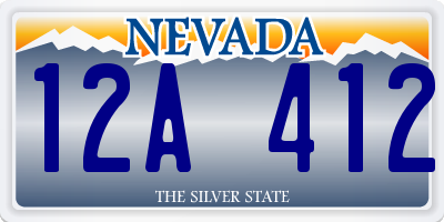 NV license plate 12A412