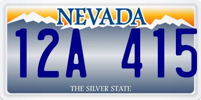 NV license plate 12A415