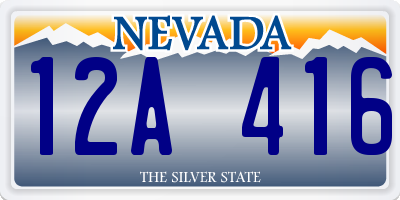 NV license plate 12A416
