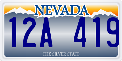 NV license plate 12A419