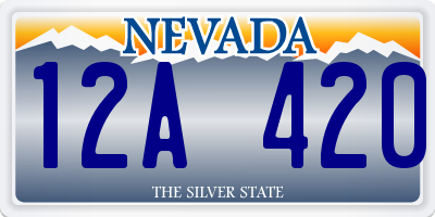 NV license plate 12A420