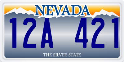 NV license plate 12A421