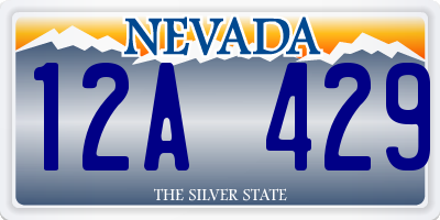 NV license plate 12A429