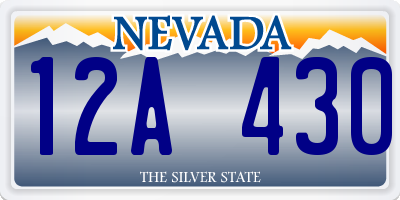 NV license plate 12A430