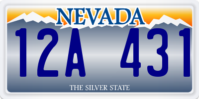 NV license plate 12A431