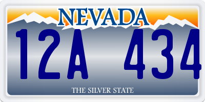 NV license plate 12A434