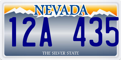 NV license plate 12A435