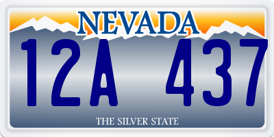 NV license plate 12A437