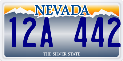 NV license plate 12A442