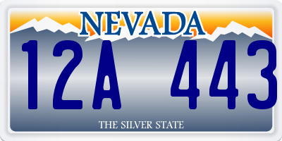 NV license plate 12A443