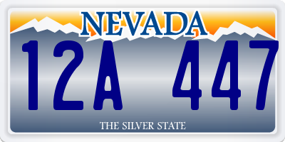 NV license plate 12A447