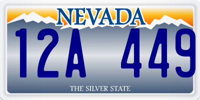 NV license plate 12A449