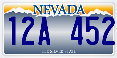 NV license plate 12A452