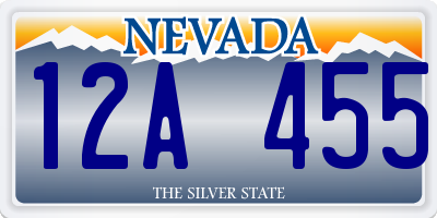 NV license plate 12A455
