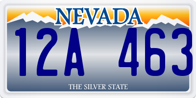 NV license plate 12A463
