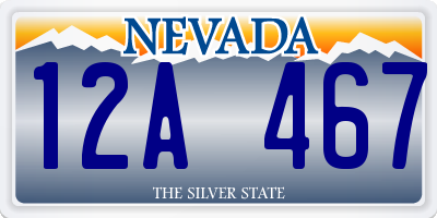 NV license plate 12A467