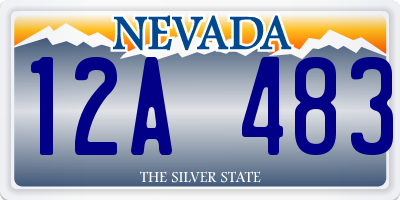 NV license plate 12A483