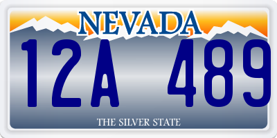 NV license plate 12A489