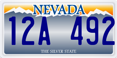 NV license plate 12A492