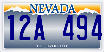 NV license plate 12A494