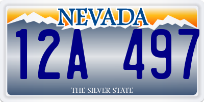 NV license plate 12A497