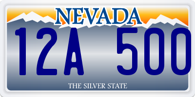 NV license plate 12A500