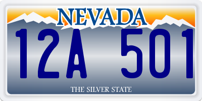 NV license plate 12A501