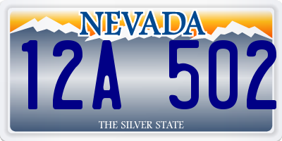 NV license plate 12A502