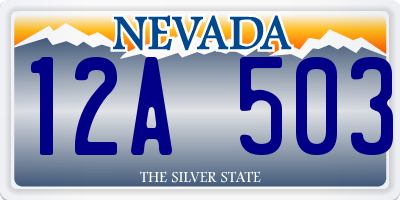 NV license plate 12A503