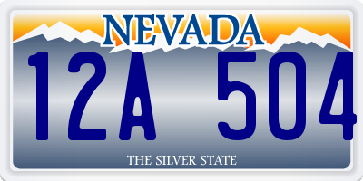 NV license plate 12A504