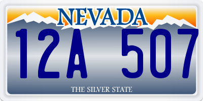 NV license plate 12A507