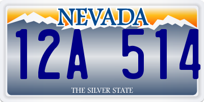 NV license plate 12A514