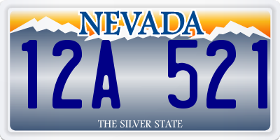 NV license plate 12A521