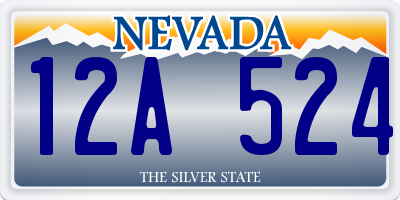 NV license plate 12A524