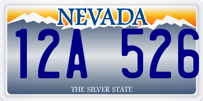 NV license plate 12A526