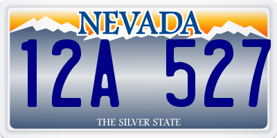 NV license plate 12A527