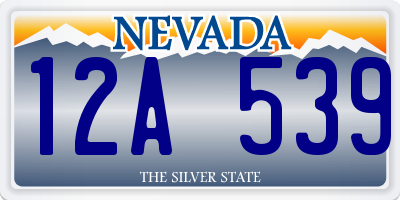 NV license plate 12A539