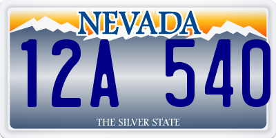 NV license plate 12A540