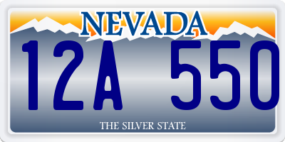 NV license plate 12A550