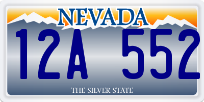 NV license plate 12A552