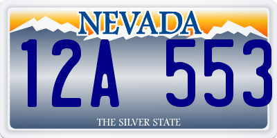 NV license plate 12A553