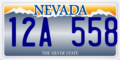 NV license plate 12A558