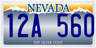 NV license plate 12A560
