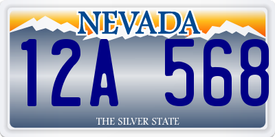 NV license plate 12A568