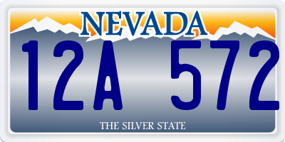 NV license plate 12A572